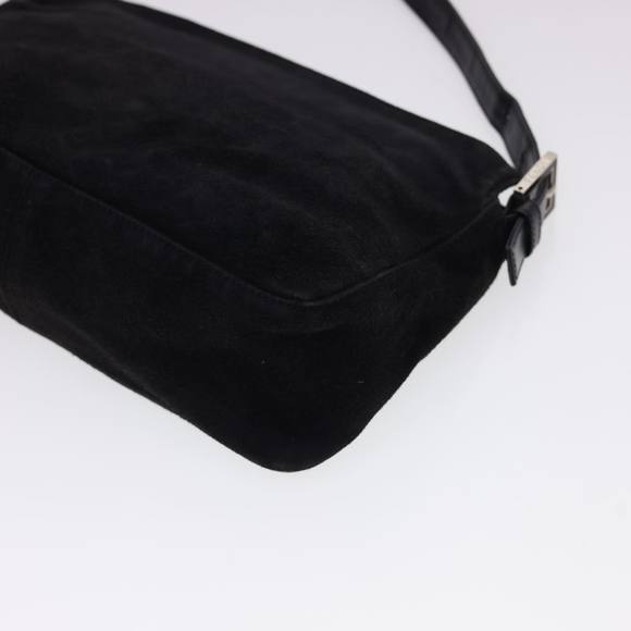 FENDI Mamma Baguette Shoulder Bag Suede Black Auth yk6548 - Picture 16 of 16